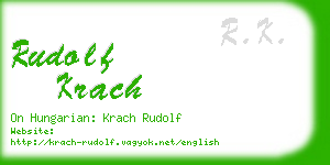 rudolf krach business card